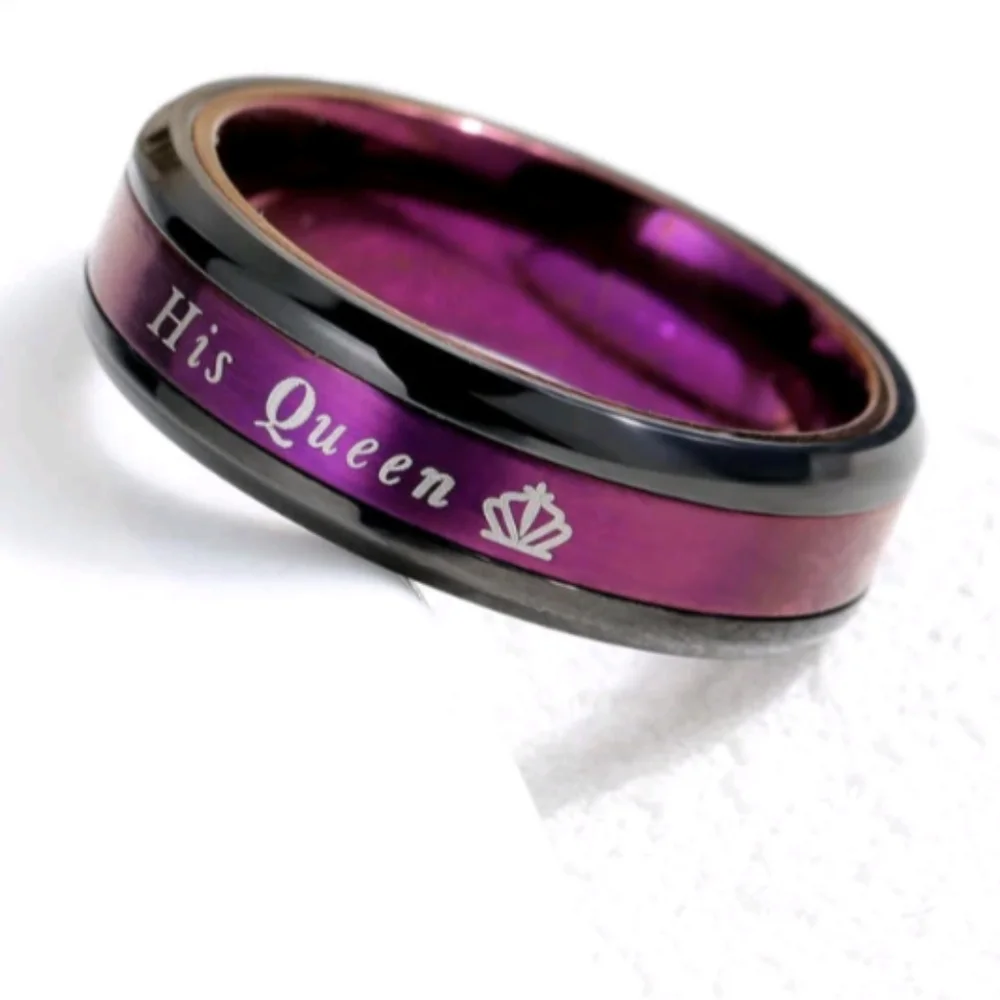 Couple Wedding Set Matching King & Queen Rings Engagement/Wedding Band Stainless